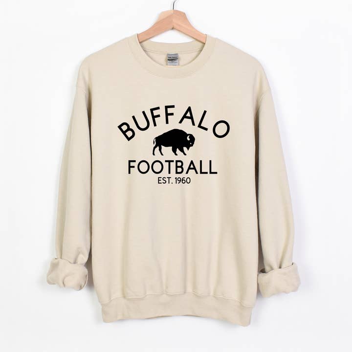 Sand Buffalo Football Sweatshirt for wholesale by The Vollenweider Co.