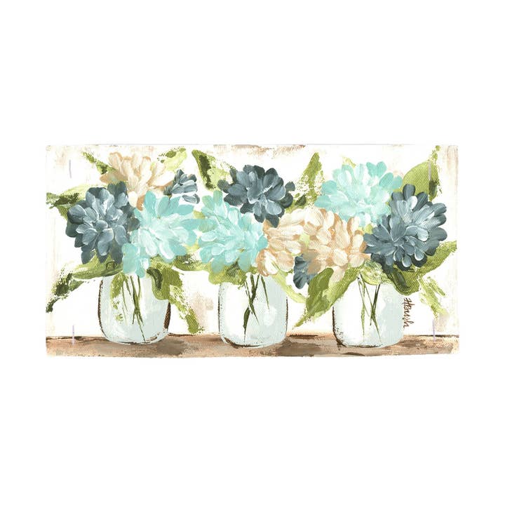LuckyBird Apparel and Home - Wholesale Throw/Decorative Pillow - Hydrangea Jar Pillow Swap