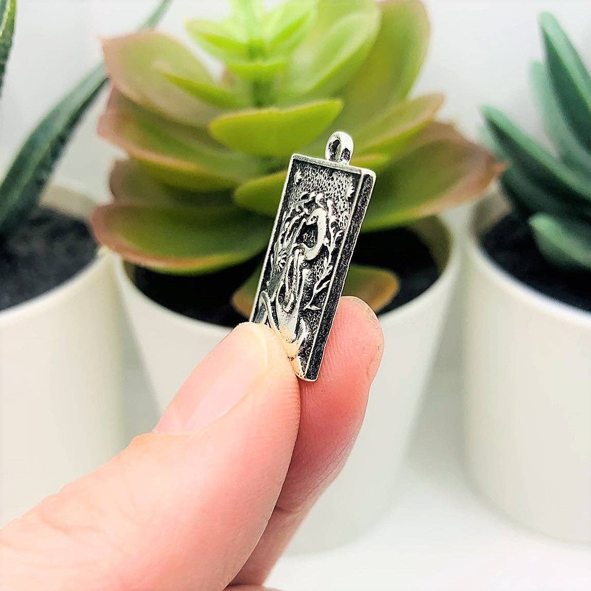 Guerrilla Charm - Wholesale Individual Charm/Pendant - Antique Silver Witchy Hecate Pendant, 15x23mm6