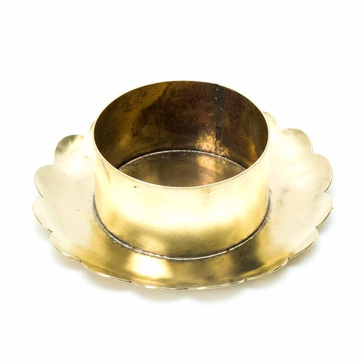 Portavelas de Loto - Portavelas de Latón Hecho a Mano en Nepal para venta al por mayor de Né Nepal