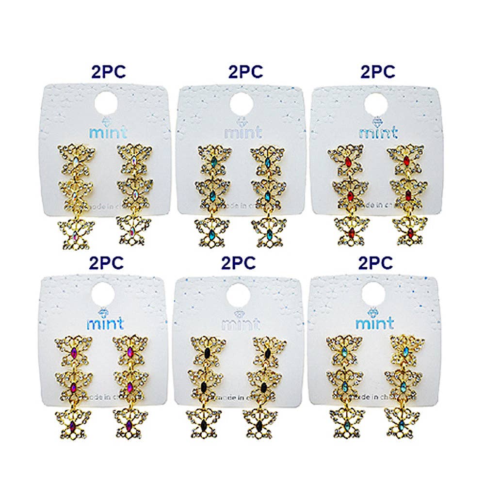 Atlas Fashion – Großhandel Ohrhänger – Marquise Schmetterling Kaskaden-Ohrring1