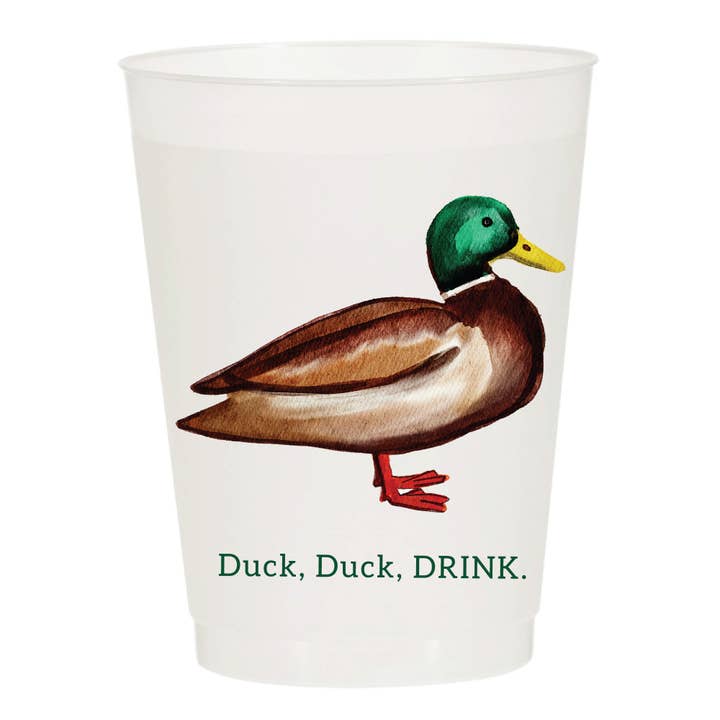 Vasos glaseados Duck Duck Drink Mallard, diseño Father para venta al por mayor de Sip Hip Hooray