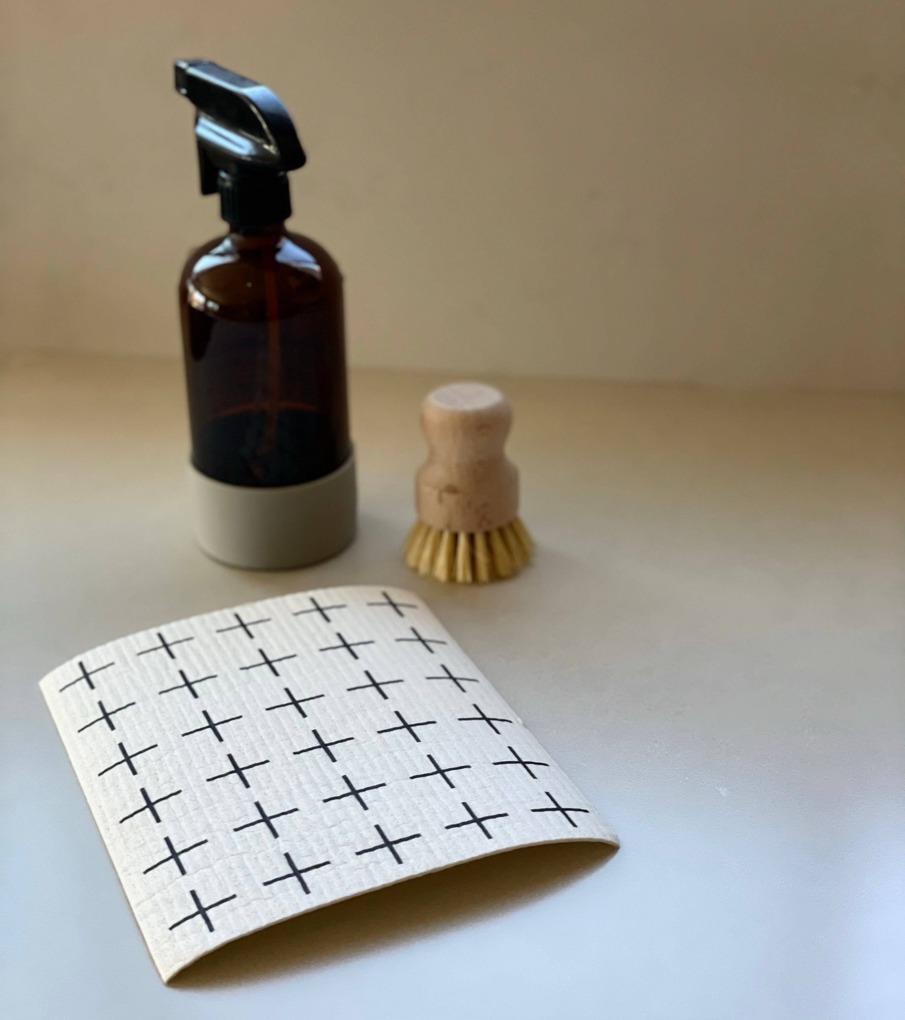 Ink and Fiber Designs - Wholesale Dishcloth - Black and White Scandi 1 Swedish Dishcloth6