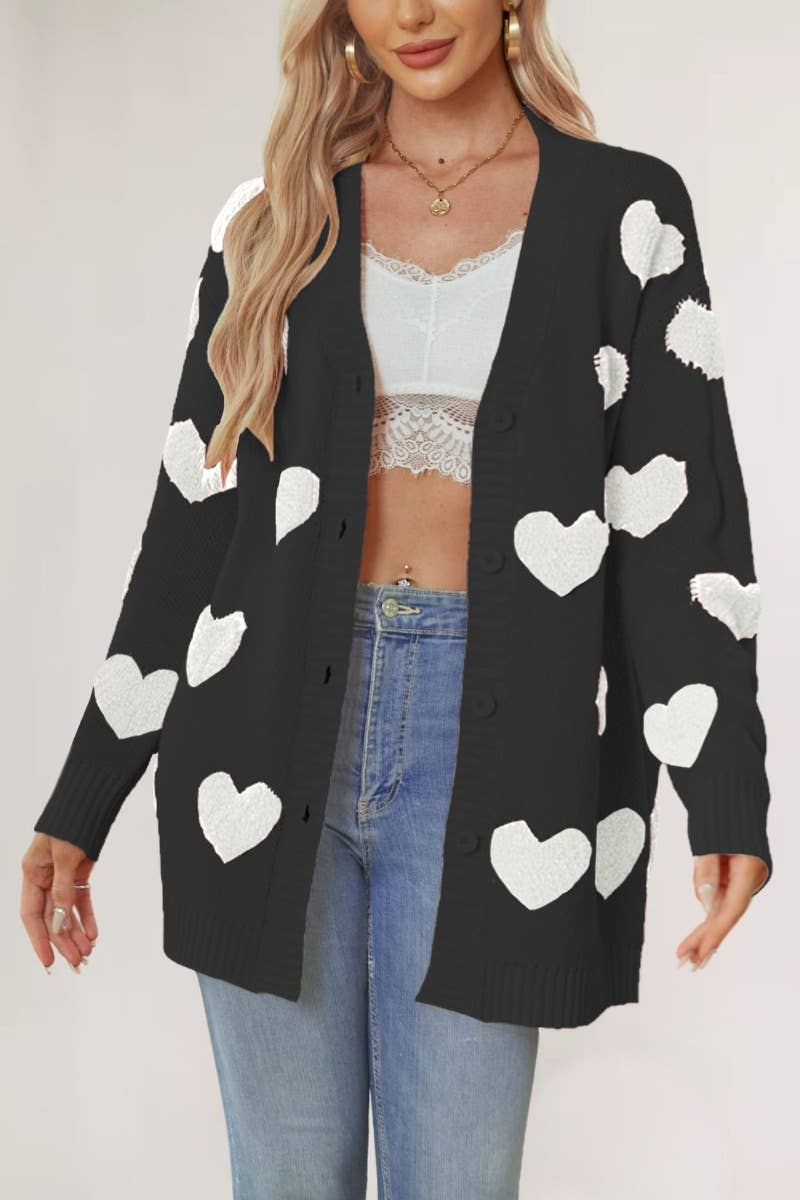 NINEXIS - Wholesale Cardigan - Women's - CWOCAL1826_LONG LOVE BUTTON LONG SLEEVE SWEATER CARDIGAN4
