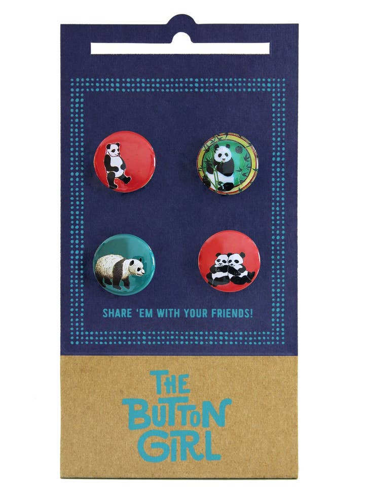 Amor de panda! Juego de botones para venta al por mayor de The Button Girl