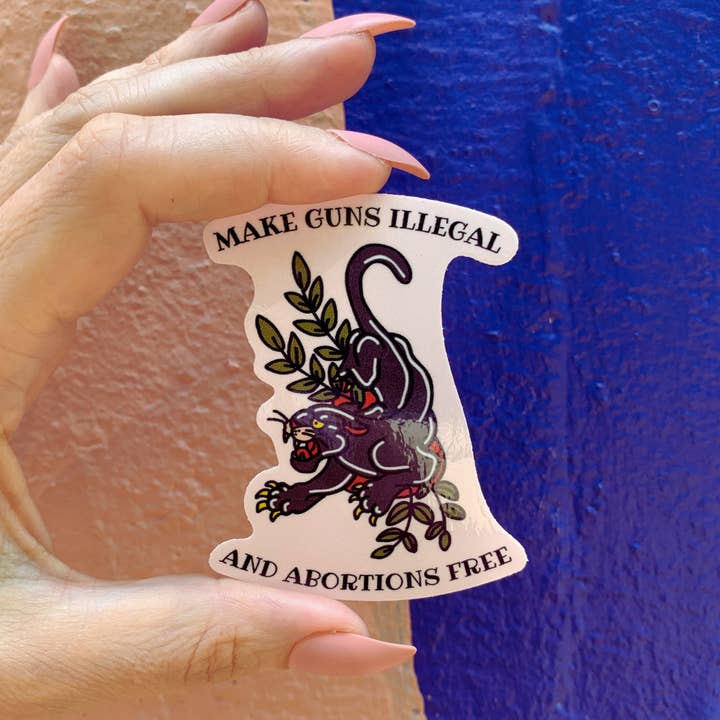 GetBullish - Wholesale Phone & Laptop Stickers - Make Guns Illegal and Abortions Free Sticker | Vinyl Die Cut2