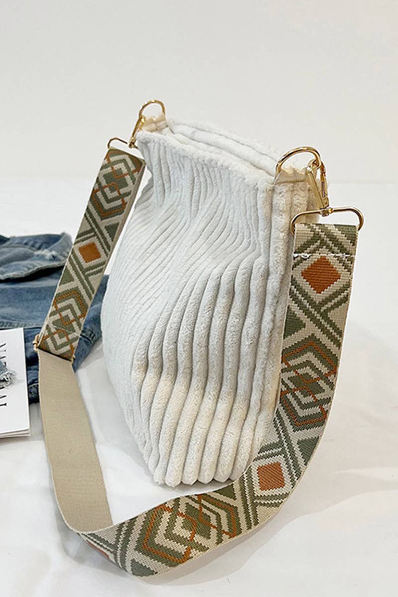 42POPS – wholesale Tote bag – Women's – `.0806 Corduroy Tote Bag With Guitar Shoulder Strap SI-281514