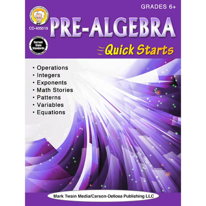 Carson Dellosa Education - Wholesale Education - Pre-Algebra Quick Starts, Grades 6 - 12