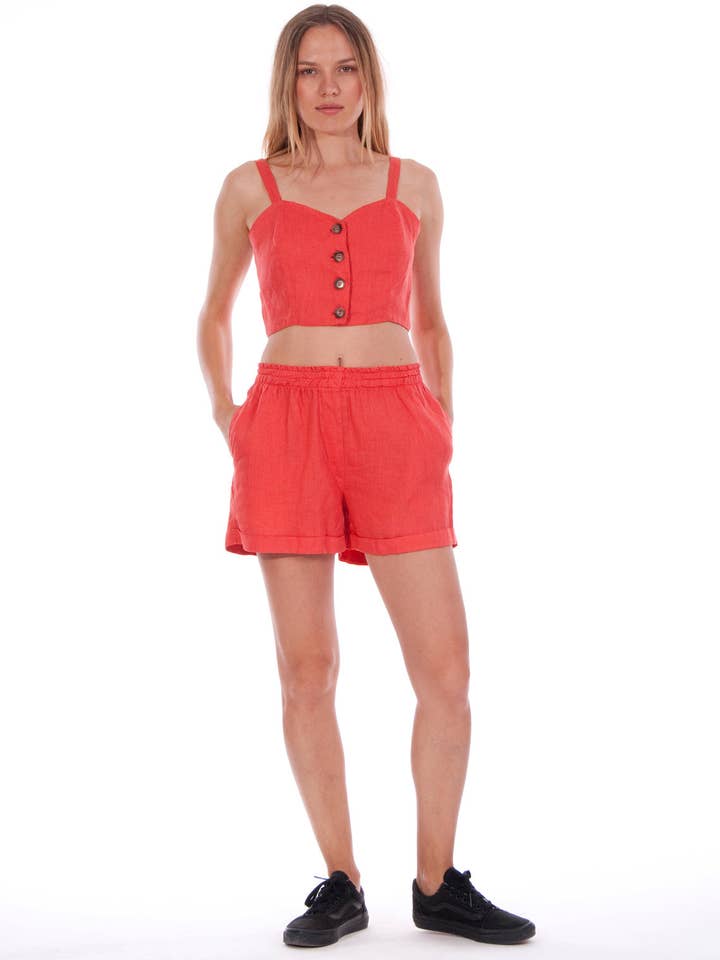 Leinenoberteil Capri für den Großhandel von Ravens View Ibiza