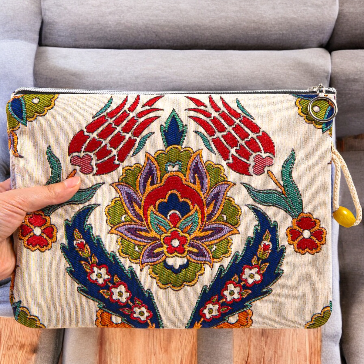 CRETE TRADING INC - Vente Pochette – femme - Sac de style ethnique en tapisserie authentique0