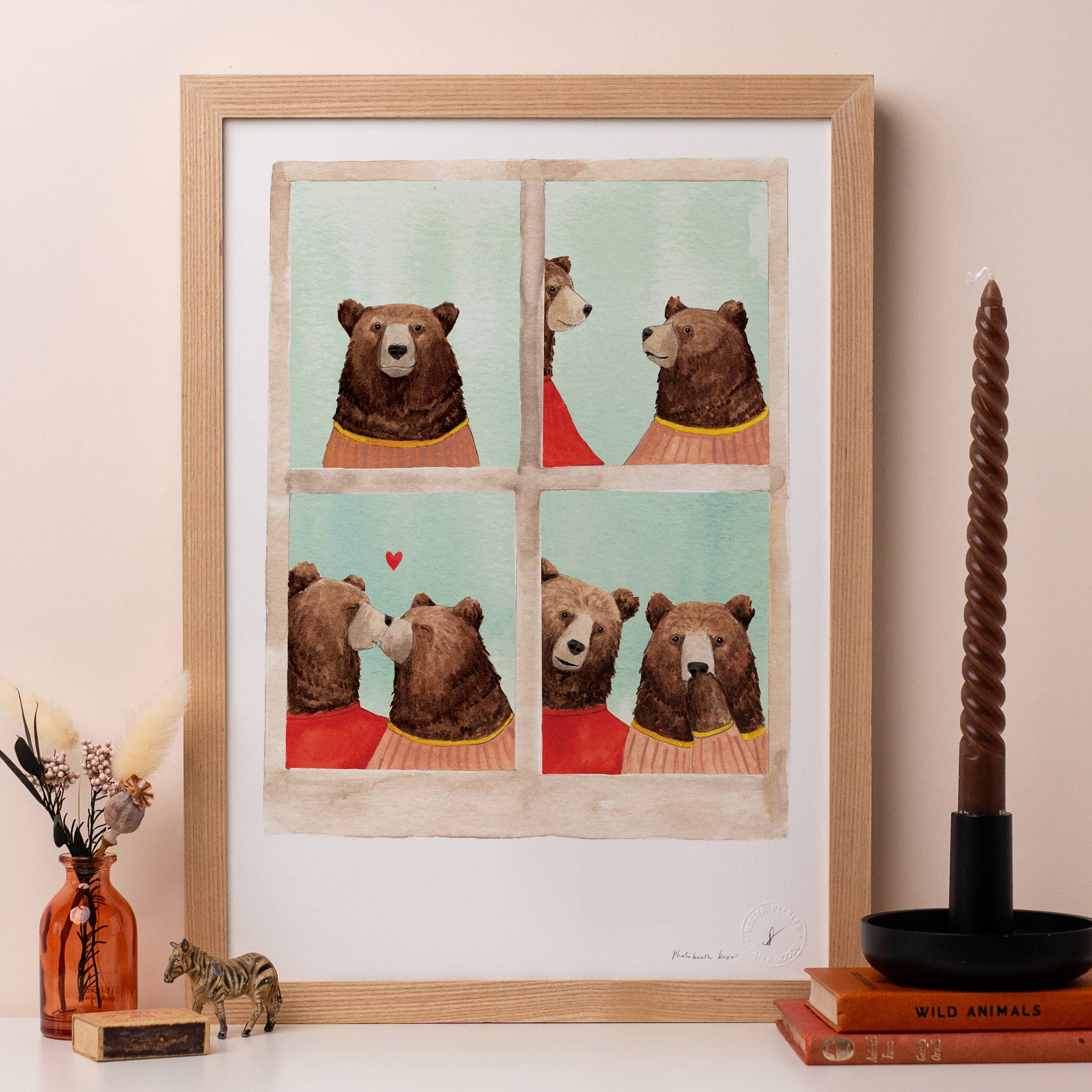 Mister Peebles - Wholesale Art Print - Photo Booth Kiss Print1