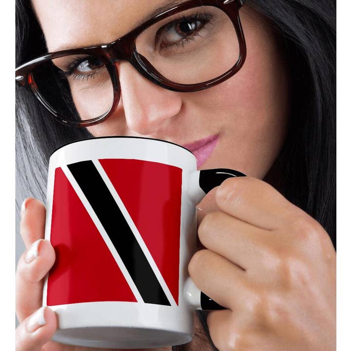 3dRose - Wholesale Coffee Mug - 3dRose, Flag of Trinidad and Tobago - red white black diagonal - The Sun-Sea-Sand Banner - South America, Mug