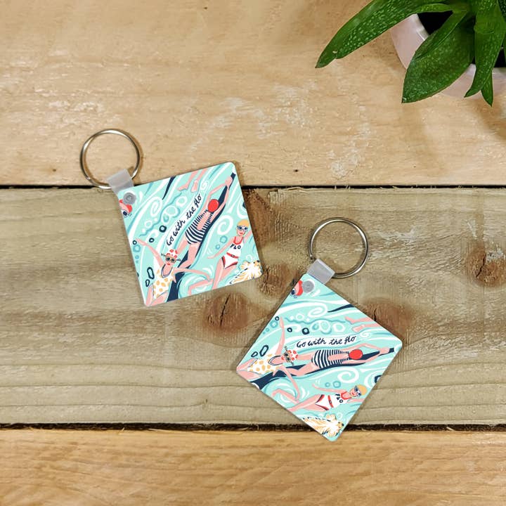 Port and Lemon - Wholesale Keychain - Unisex - Keyring Go With The Flo1