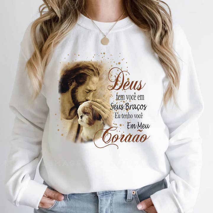 Latin Christian Deus Sweatshirt, Christian Jesus Shirt for wholesale by EagleAceApparel