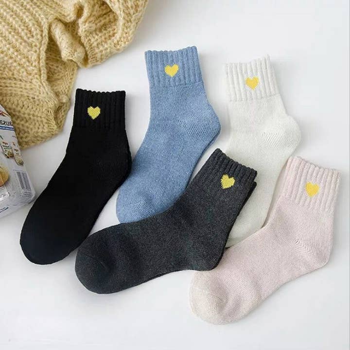 ACCITY - Wholesale Socks - Women's - WINTER COLOR MATCHING 5 PAIRS OF SOCKS PER PACK_CWMS07023