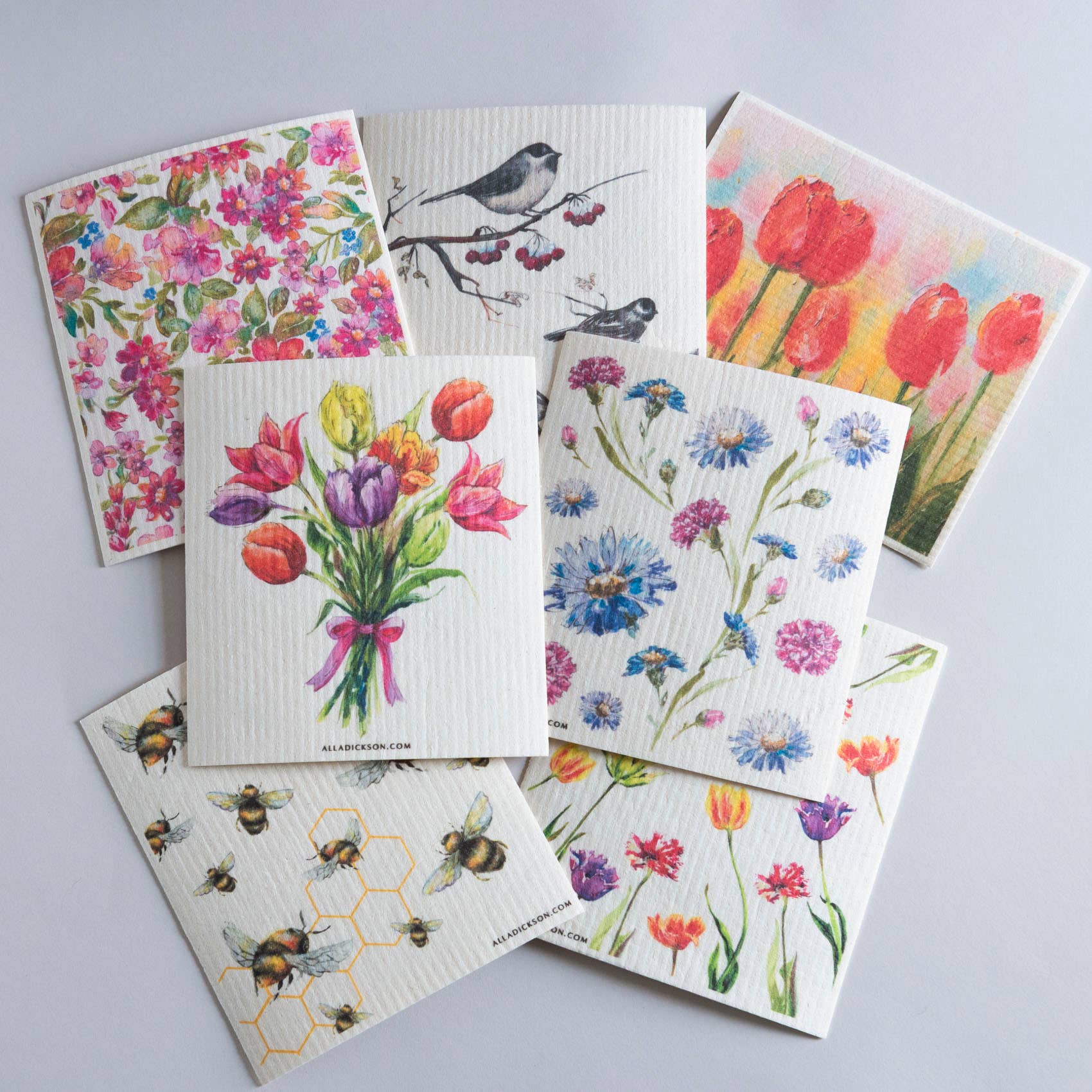 Alla Dickson Art – Engroshandel Køkkenhåndklæde – Svampe Karklud Amanita Muscaria Genanvendelig opvaskeklud 9