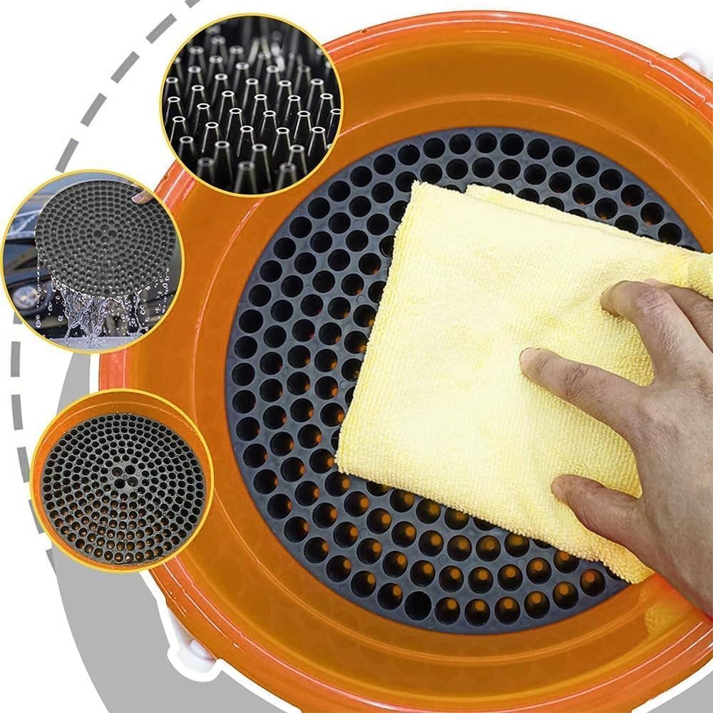 Wash & Whips - Wholesale  - WASH & WHIPS Autowas Kit - 3-liter emmer met deeltjesvanger, shampoo, chenille handschoen & microvezel zachte handdoek, 5 stuks8