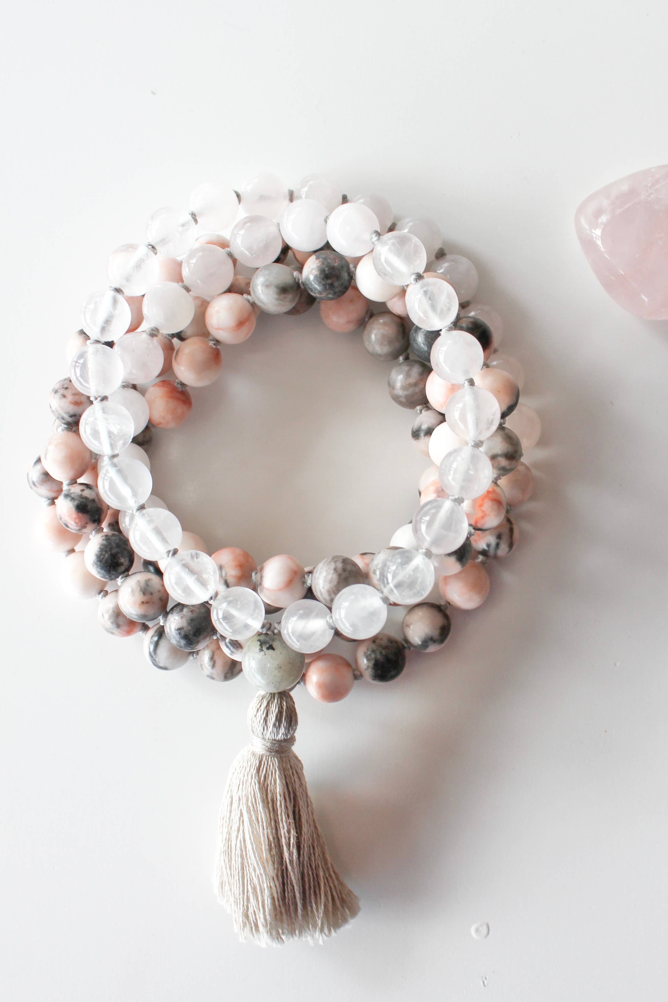 MadeByTheMoonchild - Wholesale Prayer Beads Necklace - Crown Chakra Illumination Mala | Elevate Your Consciousness3