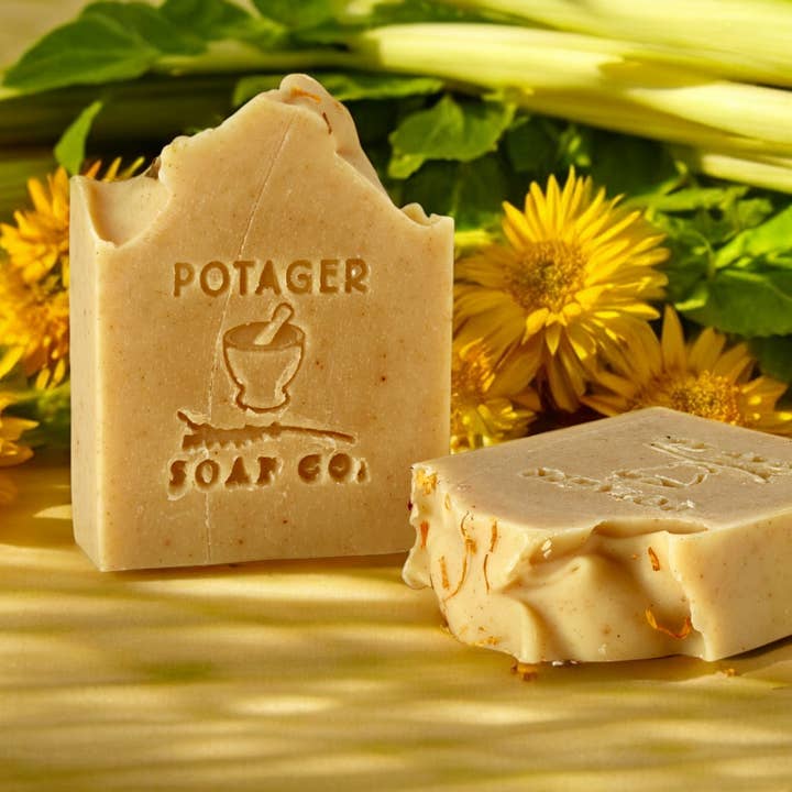 Citronella Morgenfrue Sæbe – Opløftende & Håndlavet for engroshandel hos Potager Soap Company
