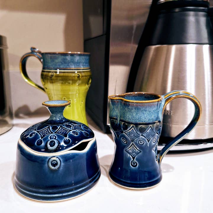 Plays in Mud Pottery - Wholesale Pitcher - Cream and Sugar Set Handmade Stoneware Made to Order16