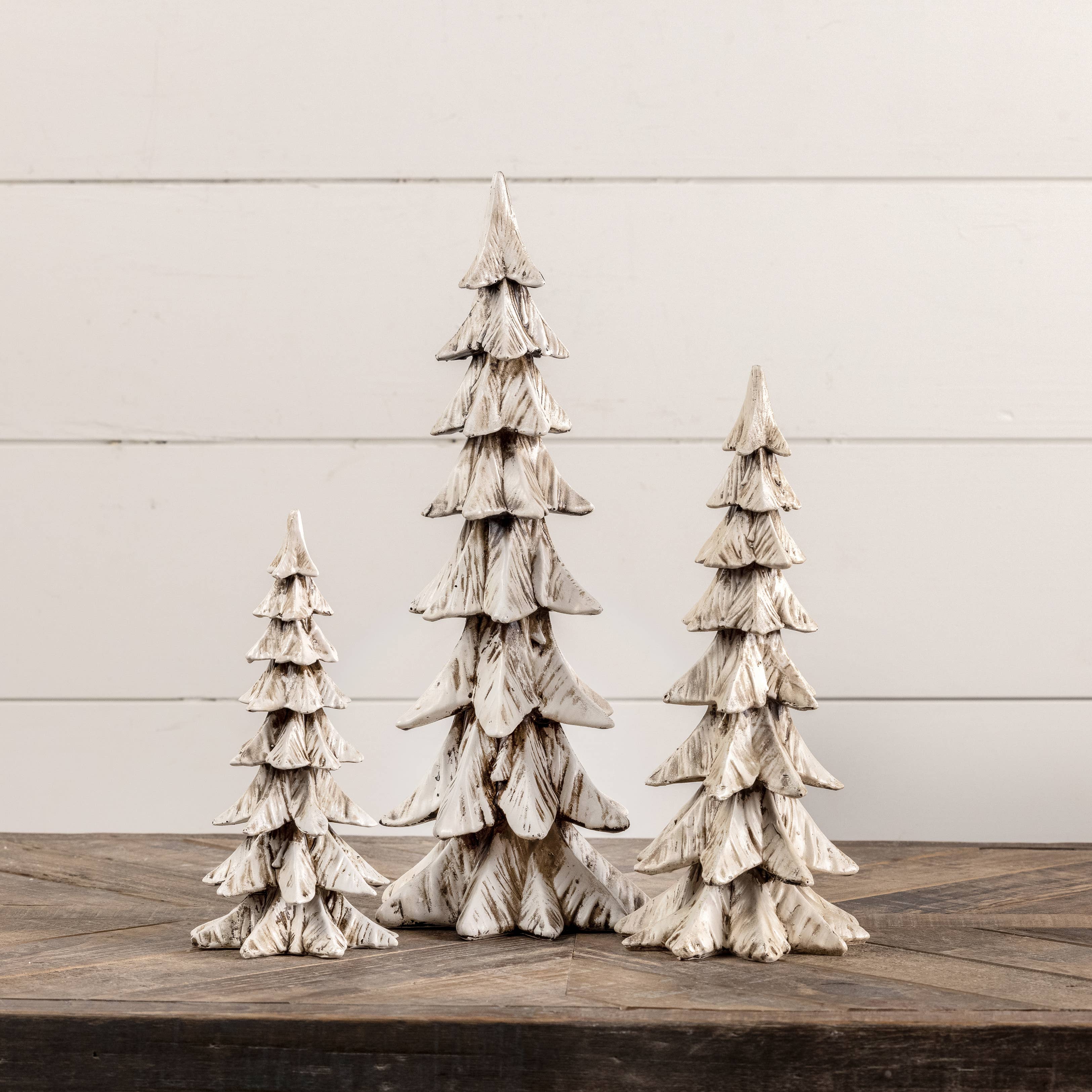 Ragon House - Wholesale Decorative Tabletop Object - 12" WEATHERED WHITE RESIN TREE2