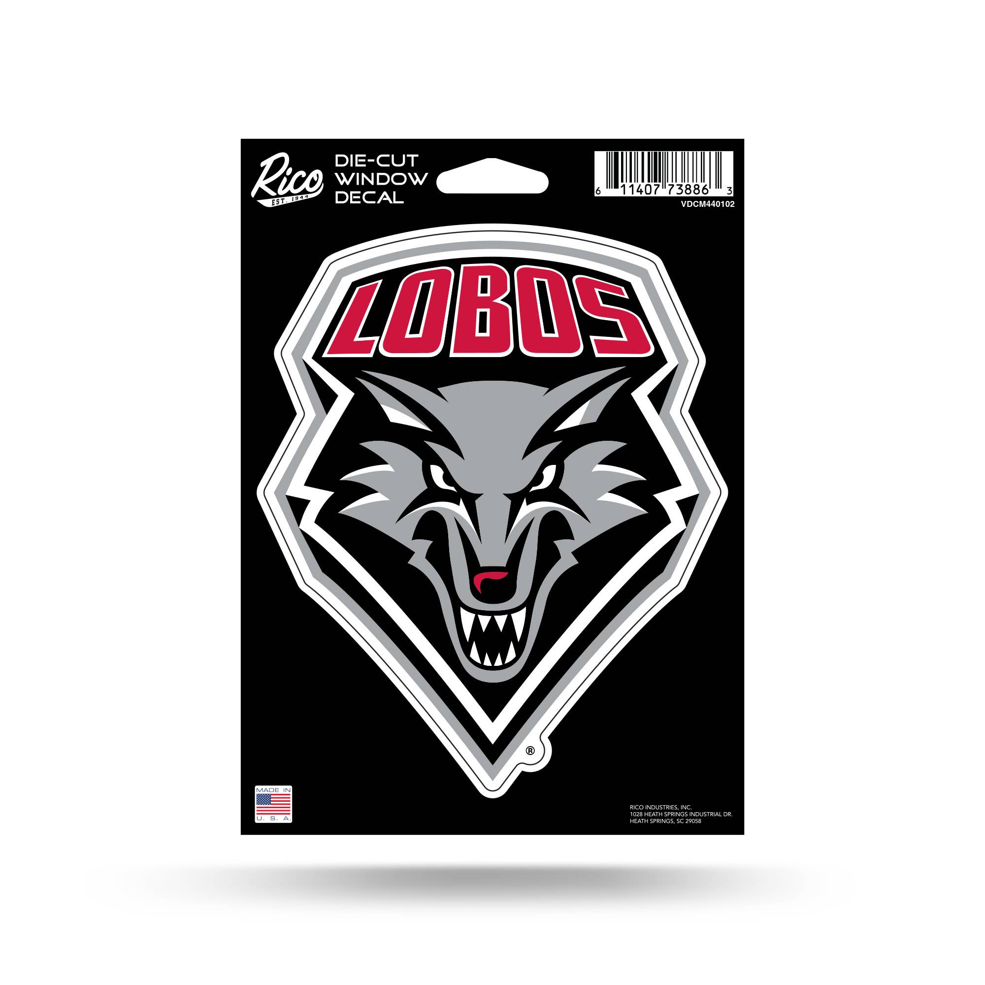 Rico Industries - Wholesale Car Decorative Charm - Unisex - NCAA  New Mexico Lobos  Medium Die Cut Decal0