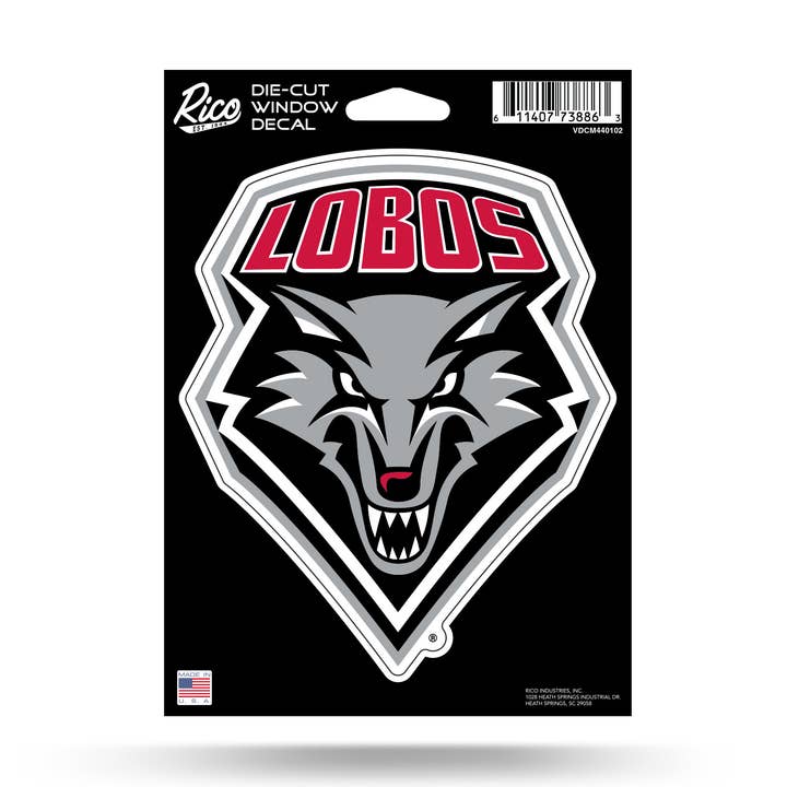 Rico Industries - Wholesale Car Decorative Charm - Unisex - NCAA New Mexico Lobos Medium Die Cut Decal0
