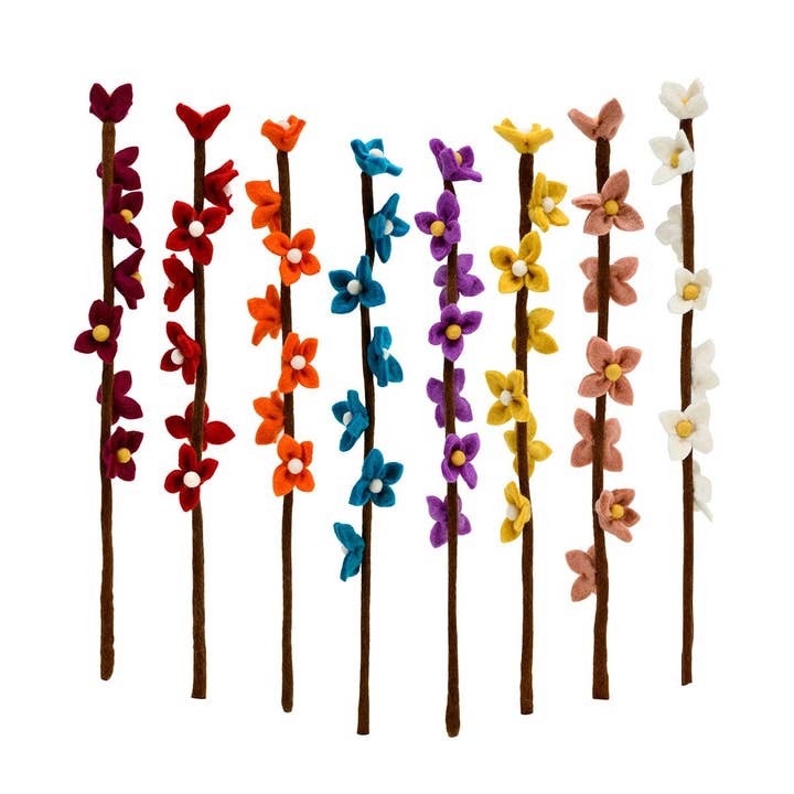Felt Blossom Stems for wholesale by BNB Crafts Inc.