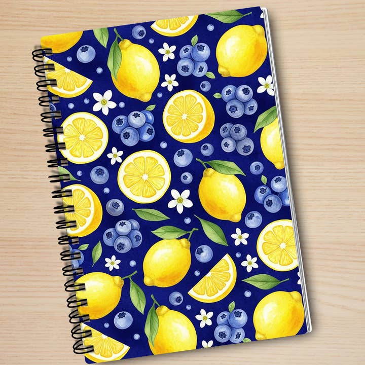 Lemon Blueberry Notebook for wholesale by Peachi Lane