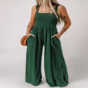 Shop Madelyn Wide Leg Pant in Green