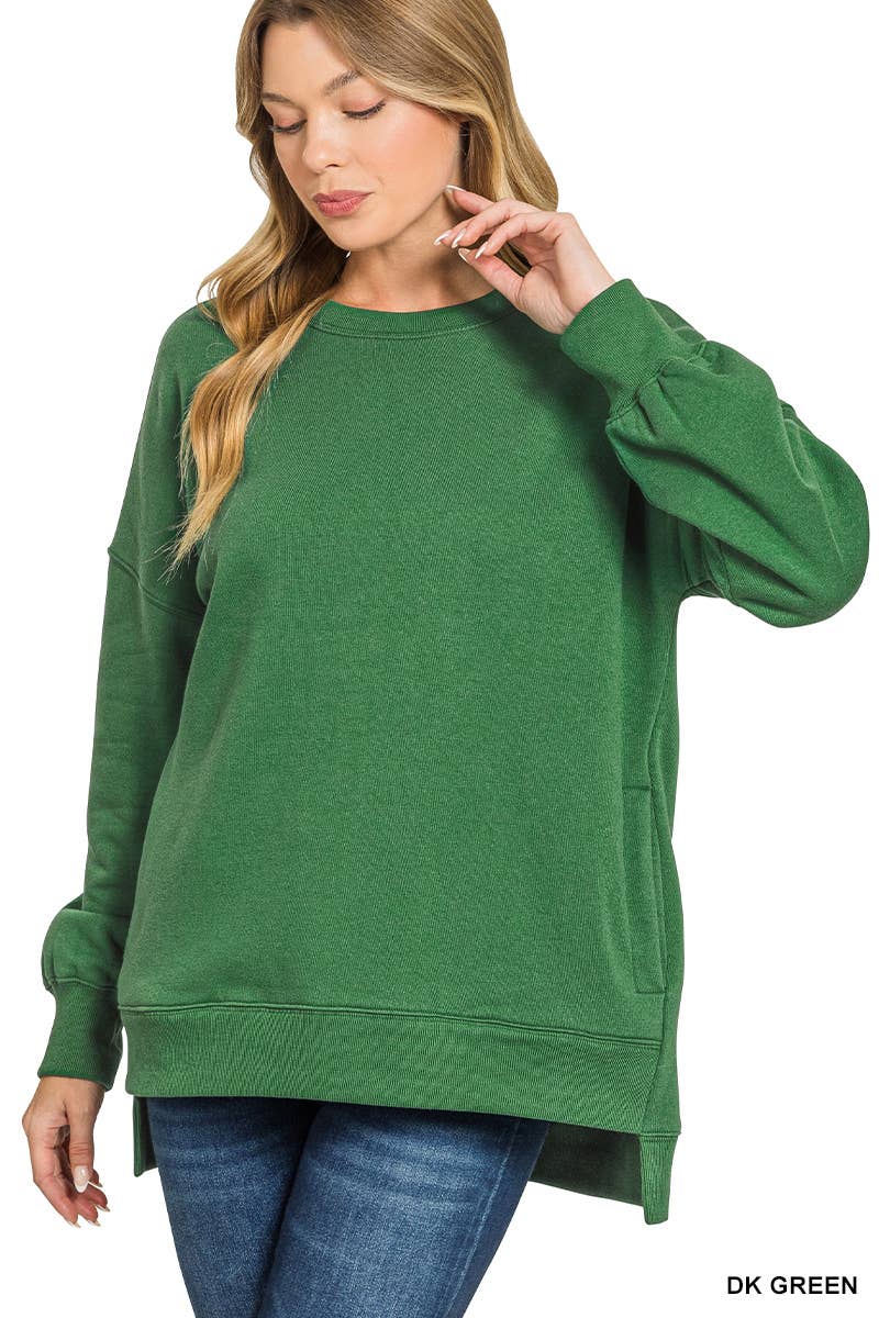 Vanilla Monkey - Wholesale Sweatshirt - Women's - Fleece Hi-low Boyfriend Sweatshirts With Pocket24