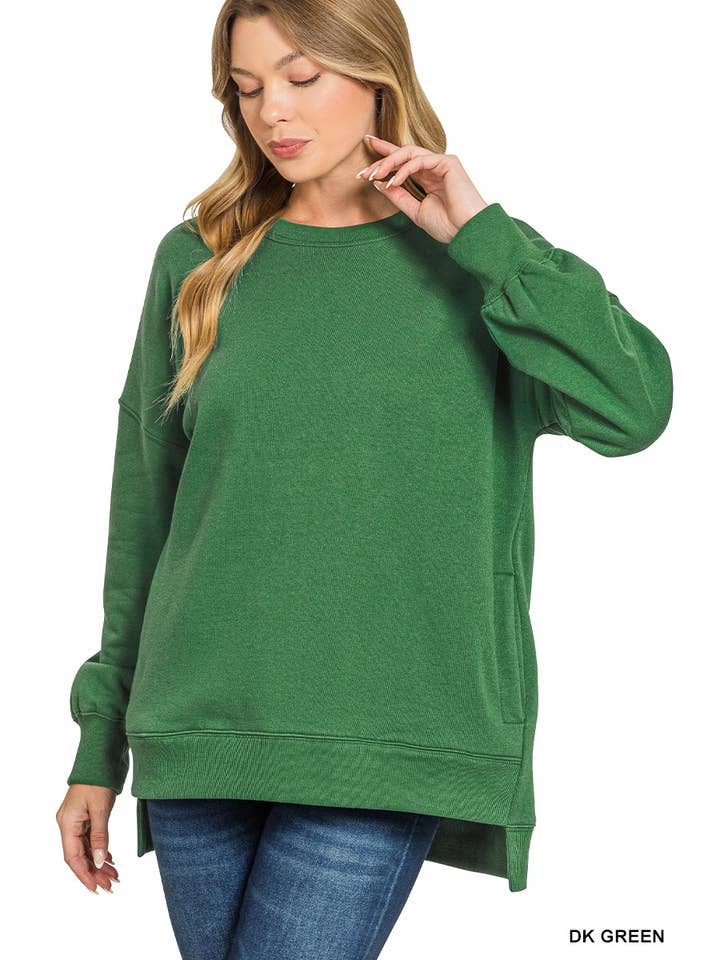 Vanilla Monkey - Wholesale Sweatshirt - Women's - Fleece Hi-low Boyfriend Sweatshirts With Pocket24