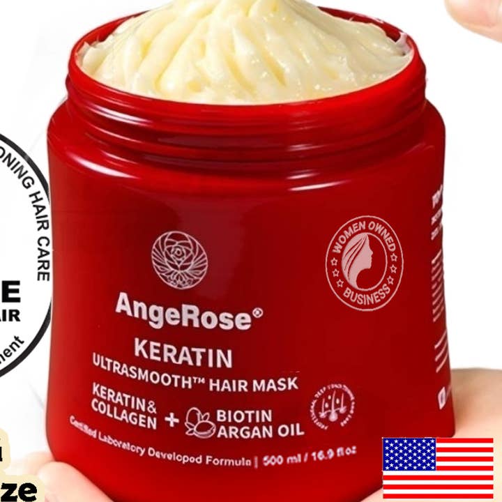 AngeRose Collagen Keratin Hair Mask Smooth&Shiny Hair(500ML) for wholesale by AngeRose