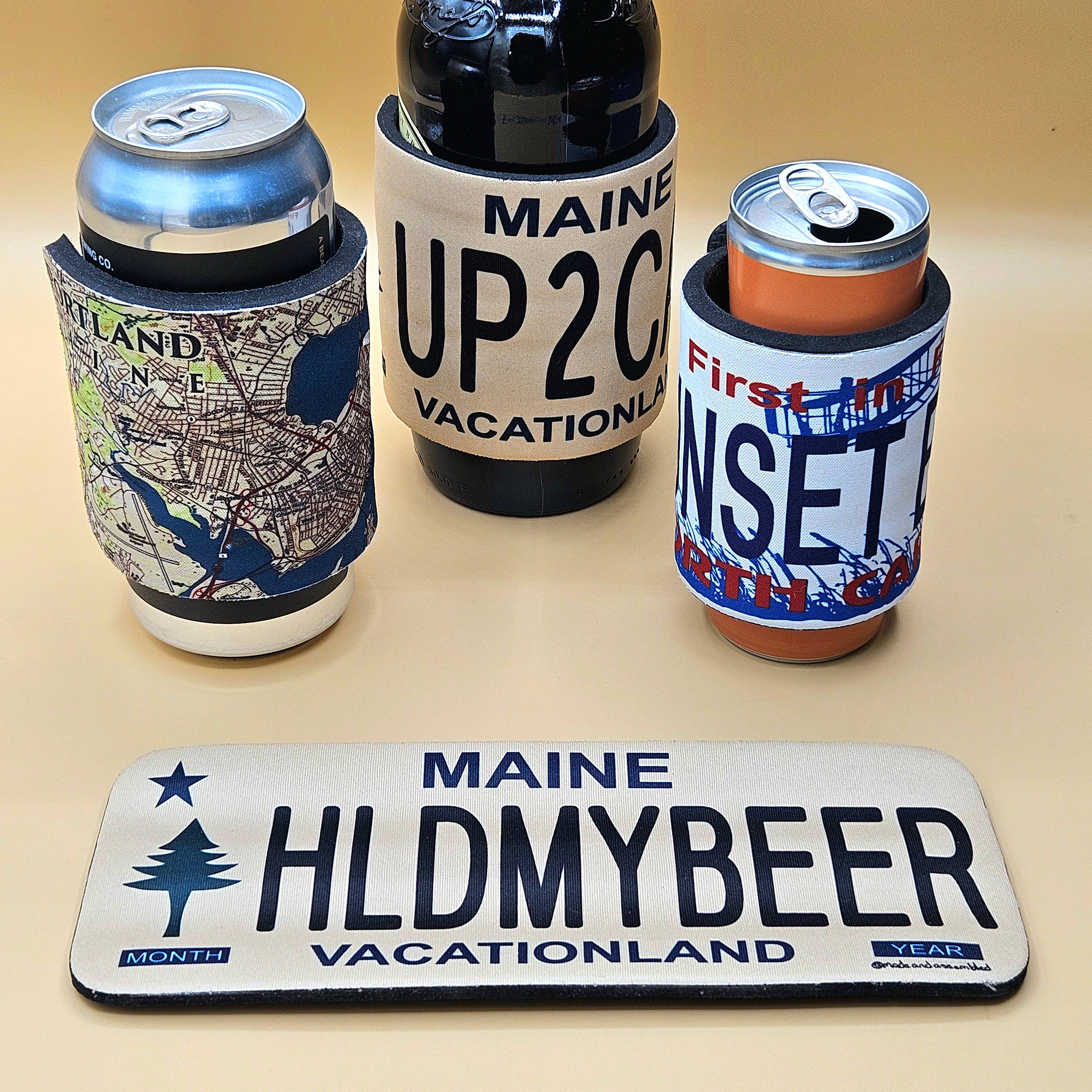 Made and Assembled - Wholesale Drink Huggers & Koozies - Slap Koozies - License Plate Designs7