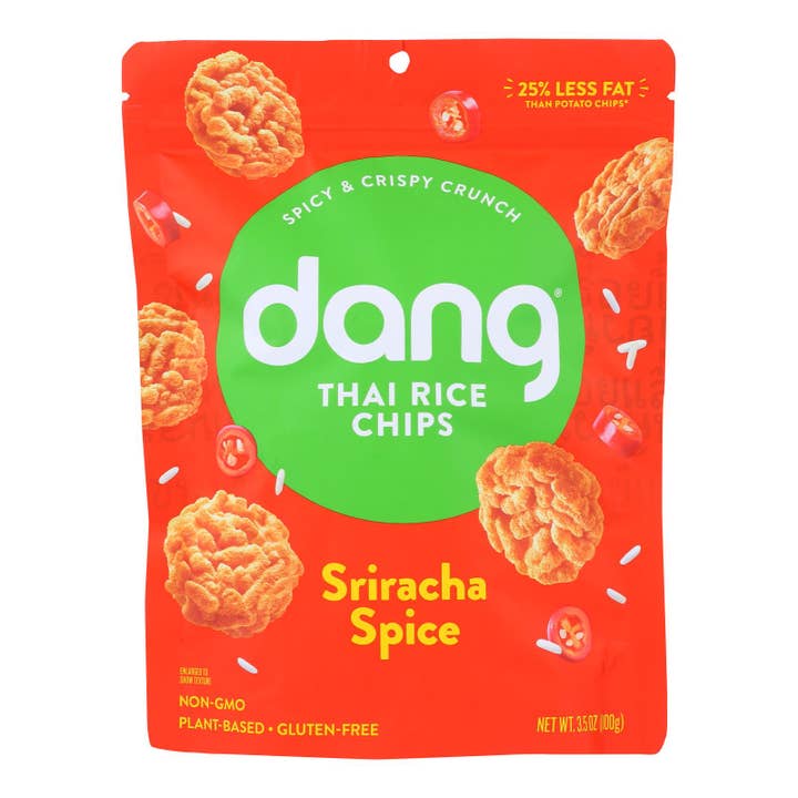Dang - Sticky Rice Chips - Sriracha - Case Of 12 - 3.50 Oz for wholesale by Ware Spark
