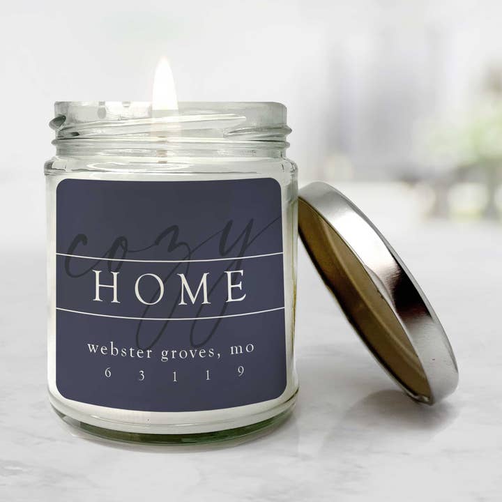 zipcode / hometown candle personalized with your own information/town/zip code, etc! for wholesale by ZA Handmade Wholesale