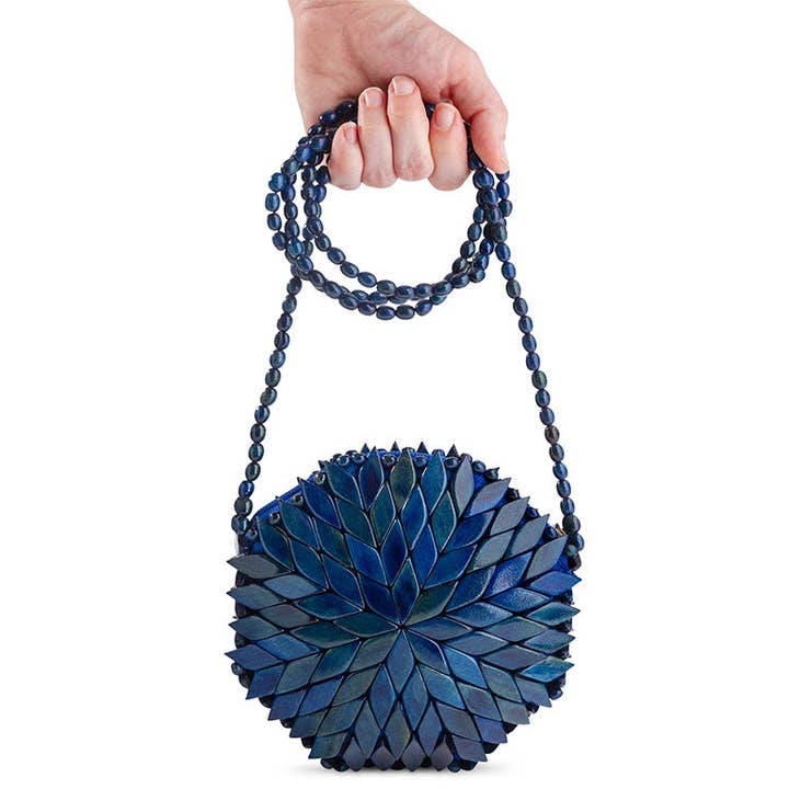 SHANPAULO LLC - Vendita all'ingrosso Borsa a tracolla - Donna - Borsa a tracolla rotonda Bali - Blu2