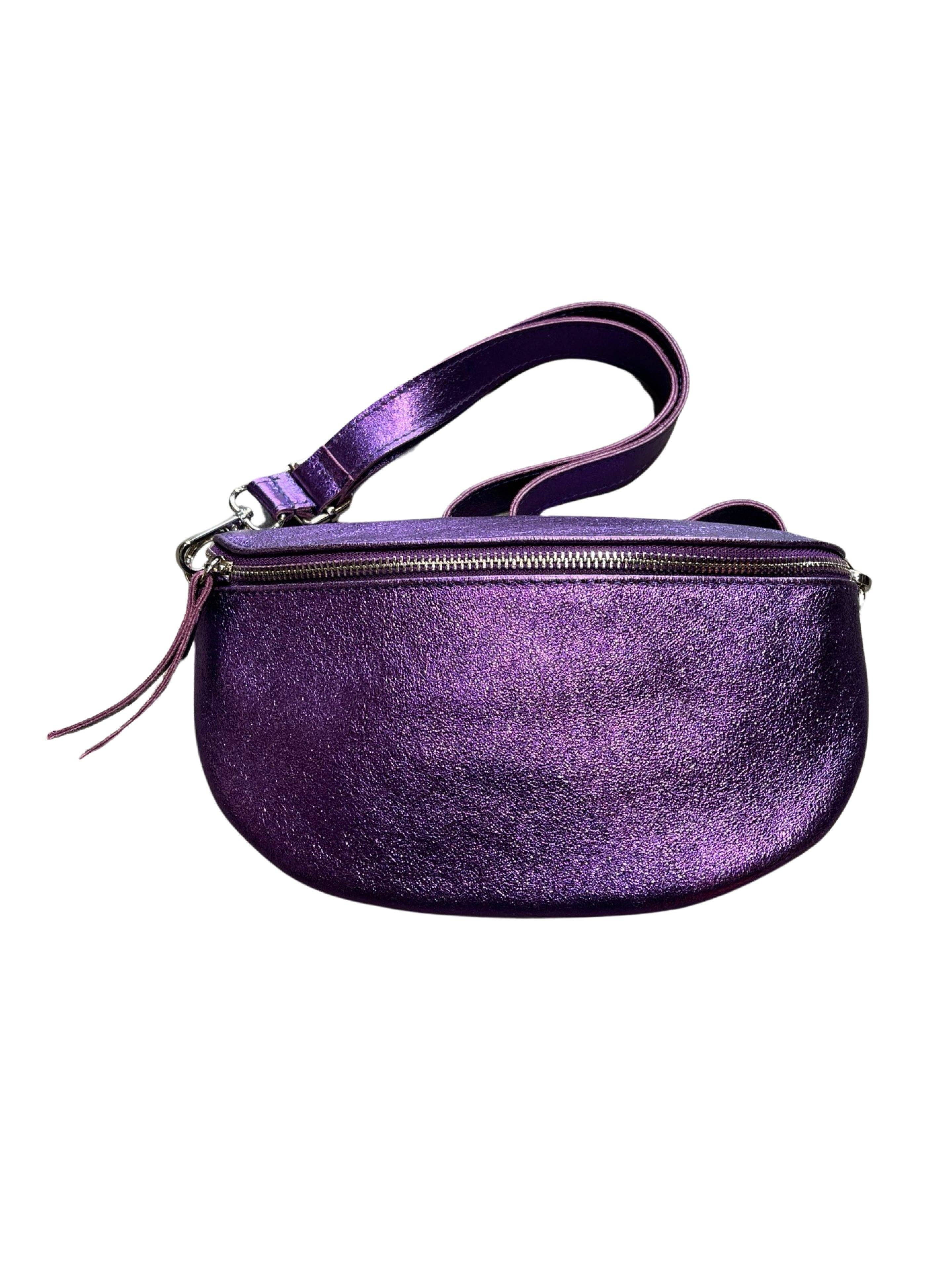 Louisa lee - Wholesale Belt Bag - Women's - LINA IRIDESCENT LEATHER BANANA BAG 25CM0