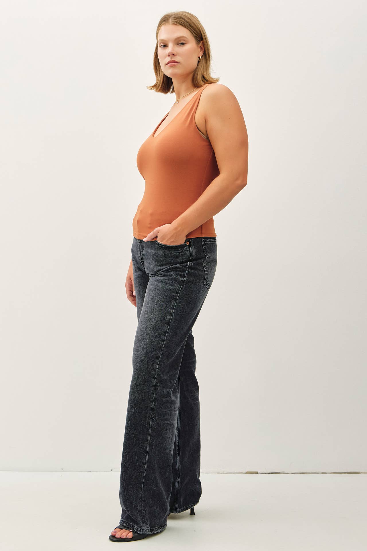 Be Cool - Wholesale Tank Top - Women's - PLUS [SOFT CORE] BASIC V-NECK F AND B TANK 6