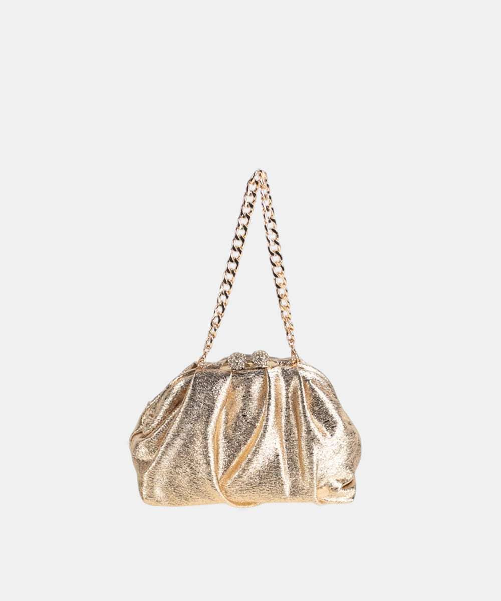 Kbas - Wholesale Top Handle Bag - Women's - FIESTA NUIT GOLD POLYESTER CLUTCH