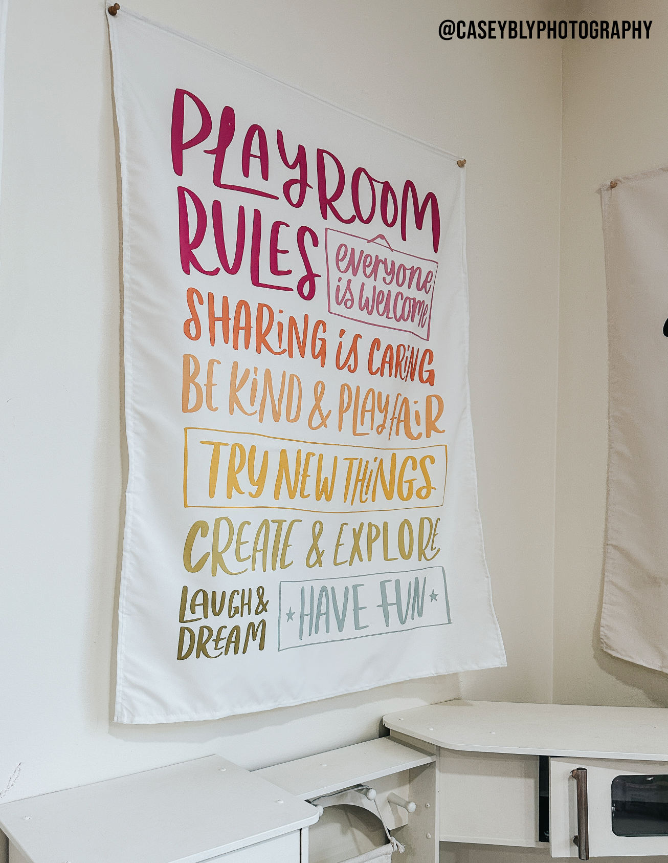 Cherrypick - Wholesale Banner - Kids & Baby - Playroom Rules Banner - Kids Playful Wall Hanging Decor1