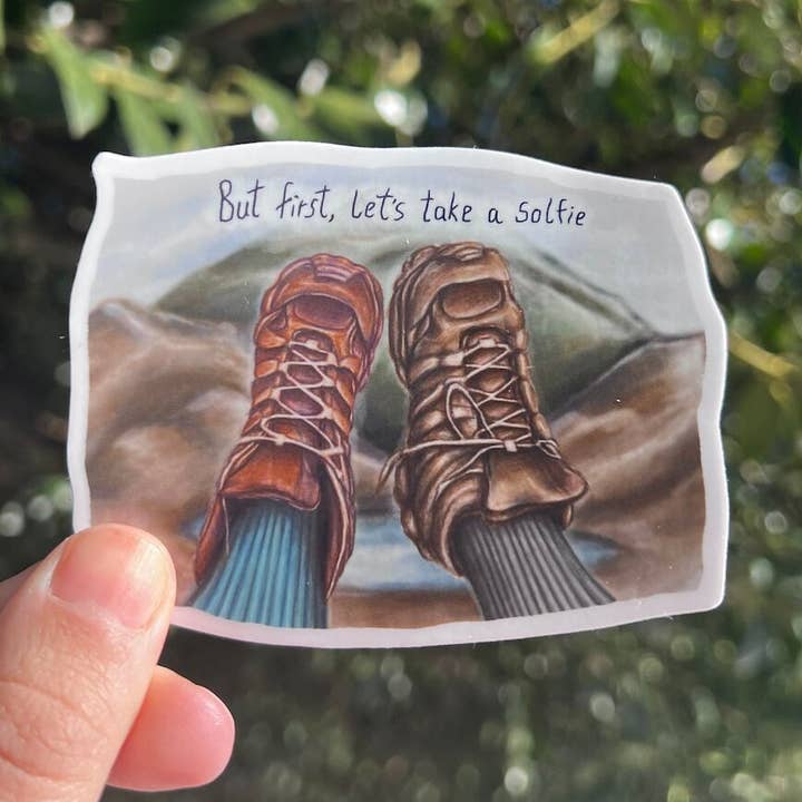 Let's Take A SOLFIE Sticker|Hiking Sticker|Sticker For Hiker for wholesale by Mile Markers