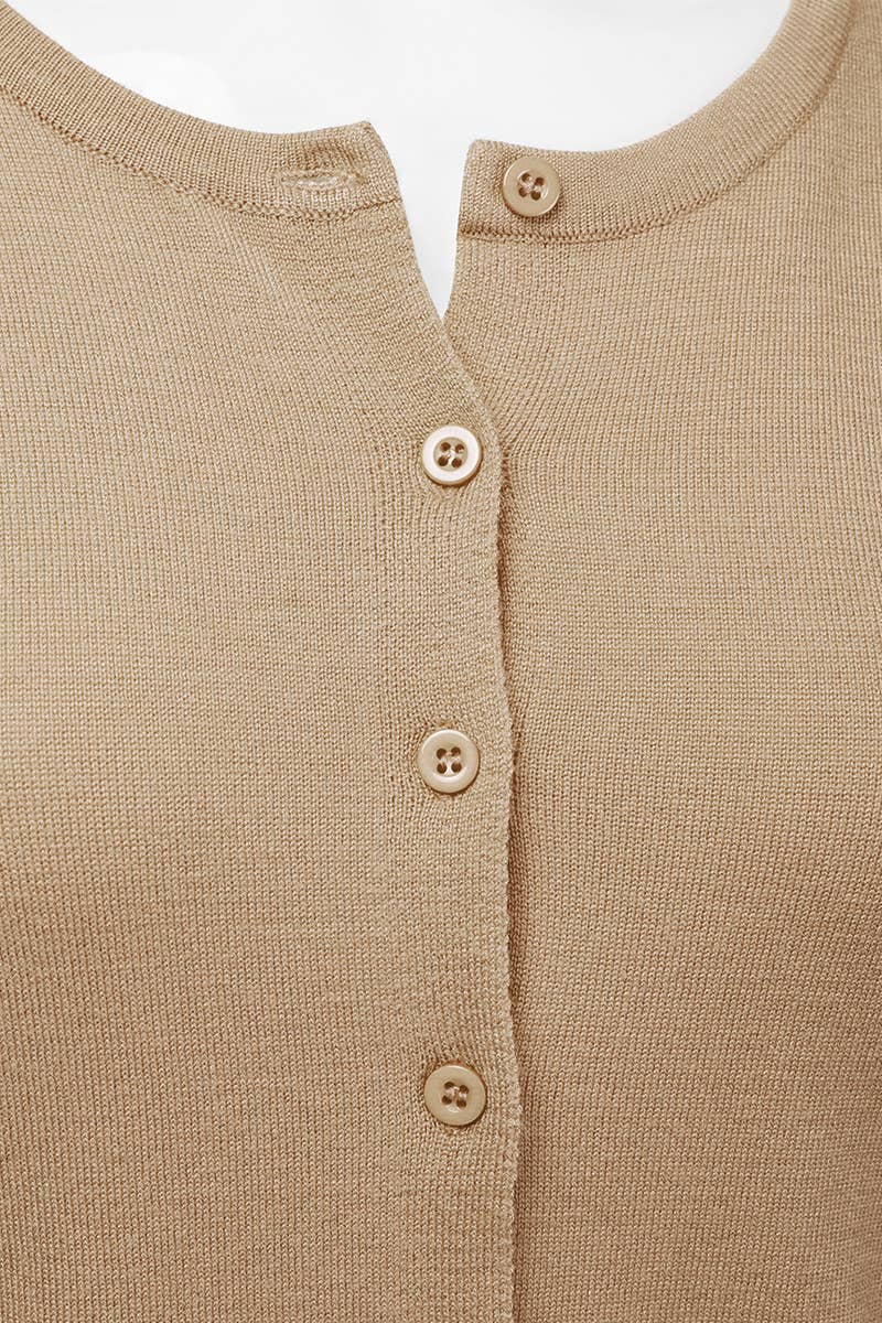 NINEXIS - Vente Cardigan – femme - AWOCAL310_Chandail à manches longues en tricot doux boutonné17