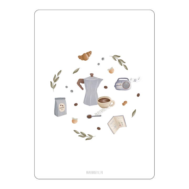 Card/Card “Mignonneries Café” for wholesale by Papier Poetic