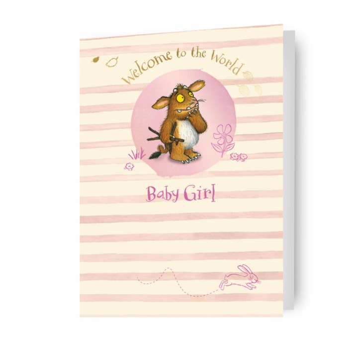 The Gruffalo New Baby Girl Card for wholesale by Danilo Promotions Ltd