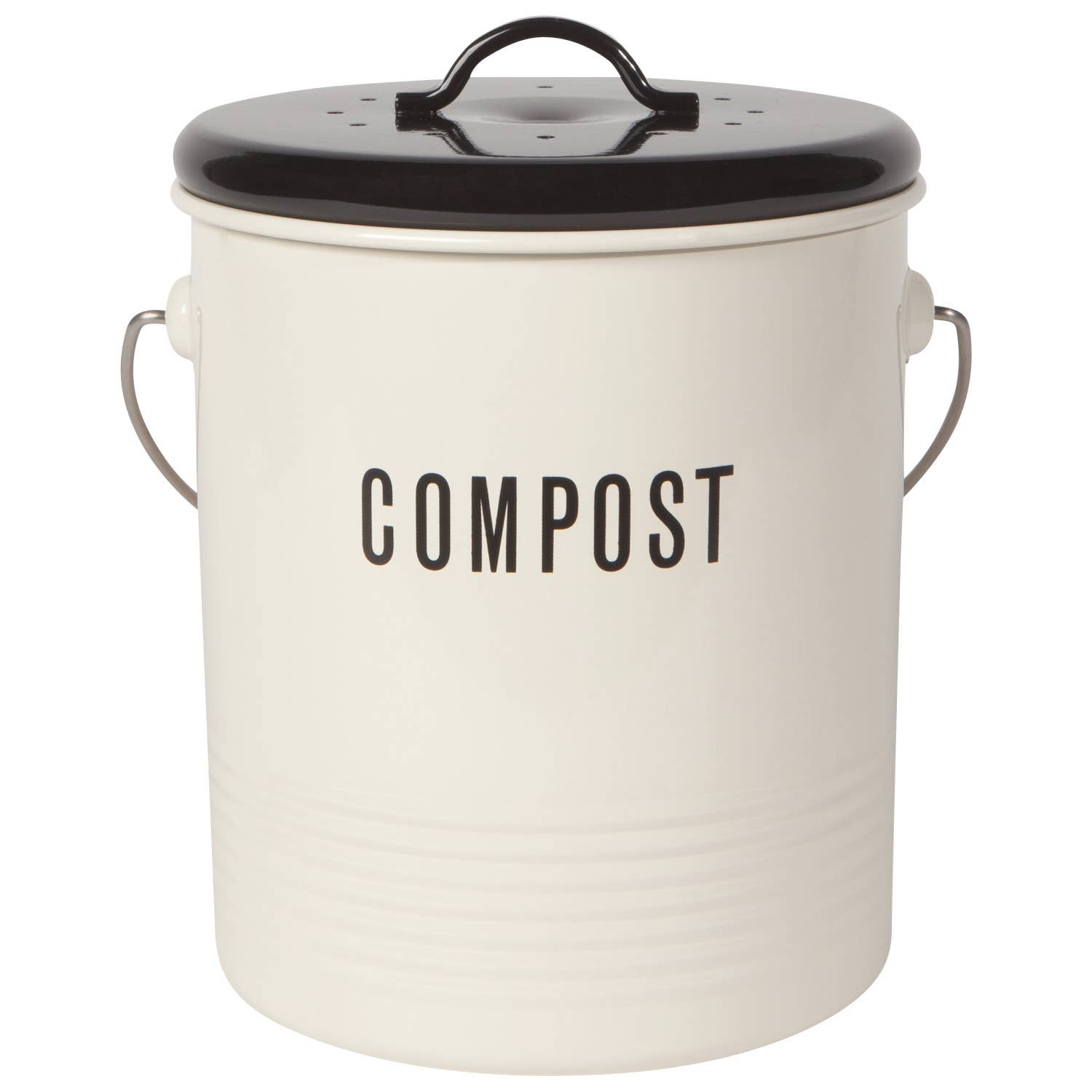 Now Designs by Danica - Wholesale Kitchen Tool/Gadget - Steel Compost Bin Vintage Ivory 1.25 Gallon6