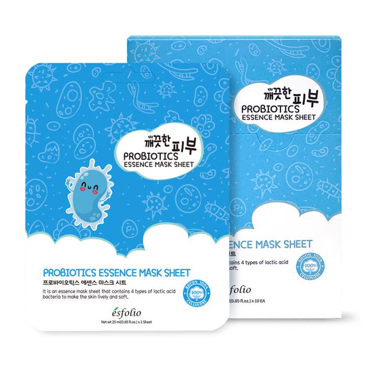 PINEAPPLE Beauty - Wholesale Skincare Face Mask - Esfolio ESMPPUPR Probiotic Essence Facial Mask Sheet - 10pc