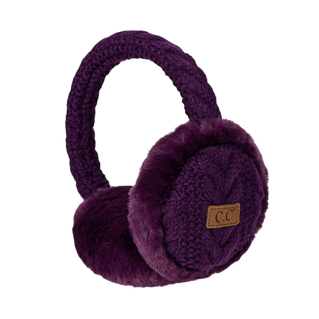 Fashion City - Wholesale Earwarmers/Ear Muffs - Women's - Cable Knitted Faux Fur Ear Muffs11