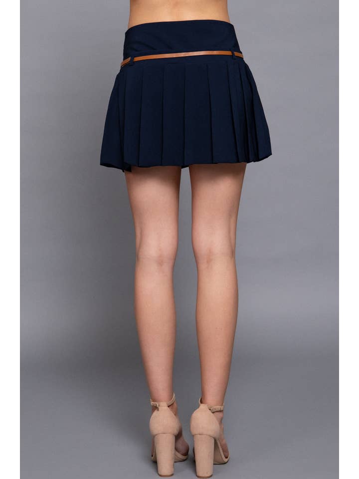 Active Basic | Active USA – Engroshandel Nederdel - Dame – Miniskjørt med mellemtalje med bælte og undershorts10