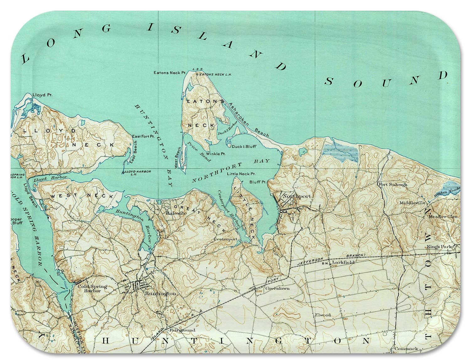 Trays4Us - Wholesale Serving Tray - Custom Serving Tray - Topographic Map - Any US Location6